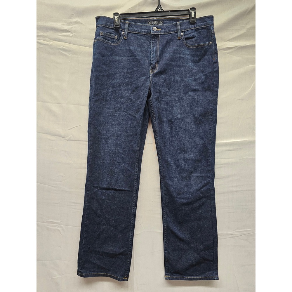 Member's Mark Mens Straight Fit Jeans Blue Cotton Blend Stretch Size 38x32